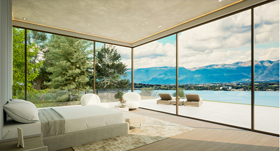 Luxury Interior View with Aluslim Sliding Doors